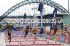 Womens 100 metres hurdles, The Great North CityGames. Photos: David T. Hewitson/Sports for All Pics